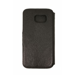 Кожаный чехол PALMEXX книга-подставка для Samsung Galaxy S6 SM-G920F с пластиковым держателем /черный/