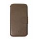 Кожаный чехол PALMEXX книга-подставка для Samsung Galaxy S6 SM-G920F с пластиковым держателем /коричневый/