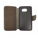 Кожаный чехол PALMEXX книга-подставка для Samsung Galaxy S6 SM-G920F с пластиковым держателем /коричневый/