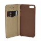 Кожаный чехол PALMEXX для Apple iphone 5/5S книга /коричневый/