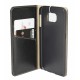 Кожаный чехол PALMEXX для Samsung Galaxy S6 книга /черный/