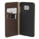 Кожаный чехол PALMEXX для Samsung Galaxy S6 книга /коричневый/