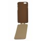 Кожаный чехол PALMEXX для Apple iphone 6 флип /коричневый/