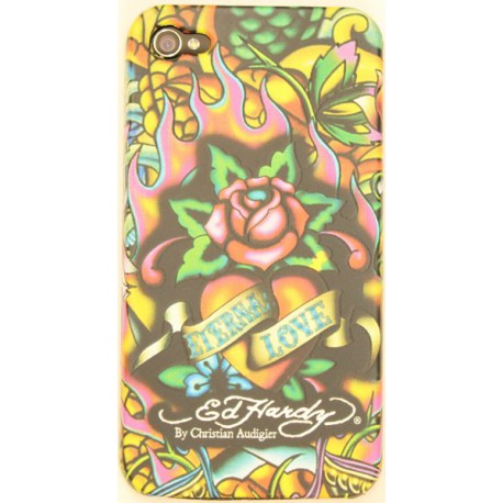 IPHONE 4G жесткий чехол-корпус ED Hardy