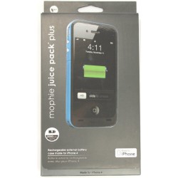 Чехол с аккумулятором для iPhone 4 Mophie /2000mAh/голубой/