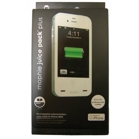 Чехол с аккумулятором для iPhone 4 Mophie /2000mAh/белый/