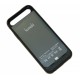 Чехол-аккумулятор для iPhone 5 кожаная вставка /2200mAh/черный/