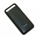 Чехол-аккумулятор для iPhone 5 кожаная вставка /2200mAh/черный/