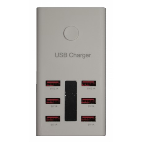 Зарядное устройство PALMEXX от сети на 6хUSB порта /5.0V 6A/