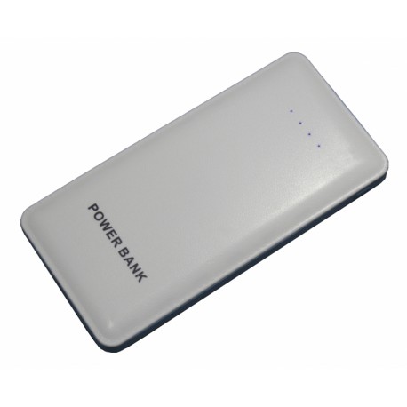 Портативный внешний аккумулятор PALMEXX с фонариком /20000mAh/ (белый-голубая окантовка)