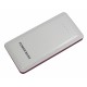 Портативный внешний аккумулятор PALMEXX с фонариком /20000mAh/ (белый-розовая окантовка)