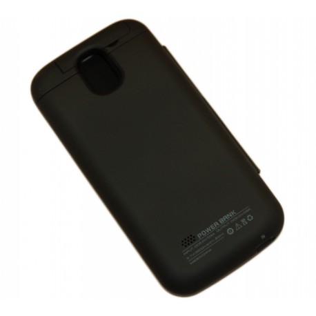Чехол-книга с аккумулятором для Samsung i9500 Galaxy S4 /3200mAh/черный/