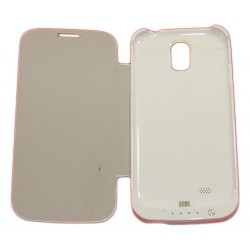 Чехол-книга с аккумулятором для Samsung i9500 Galaxy S4 /3200mAh/белый/
