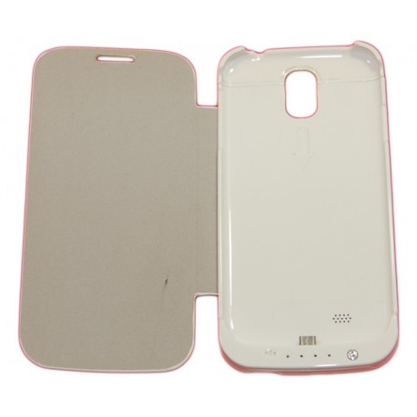 Чехол-книга с аккумулятором для Samsung i9500 Galaxy S4 /3200mAh/белый/