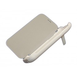 Чехол-книга с аккумулятором для Samsung N7100 Note2 /3000mAh/белый/