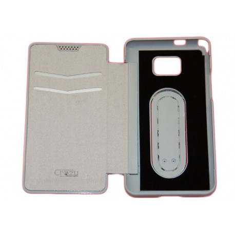 Чехол для Samsung i9100 Galaxy S2 "BookCover" /серый/