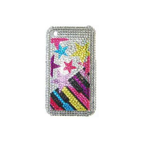 Прозрачный чехол со стразами №14 Apple iPhone 3G / 3GS